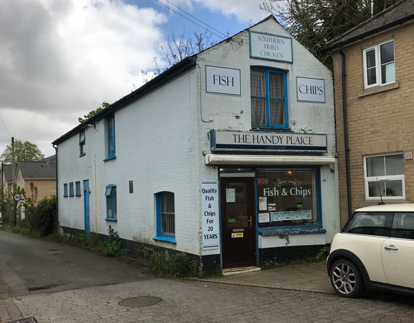 The cage would have been somewhere behind the local chip shop