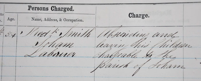 detail from charge book